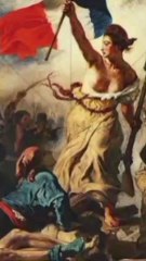 De 1830 La Libertad Guiando al Pueblo de Eugene Delacroix.💎