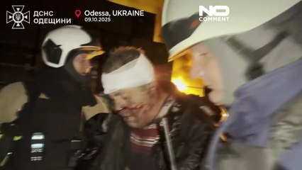5 heridos tras el ataque con un dron ruso que provoca un gran incendio en la región de Odesa