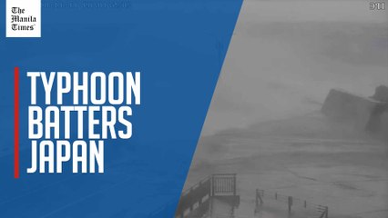 Typhoon Halong hits Japan's Izu islands