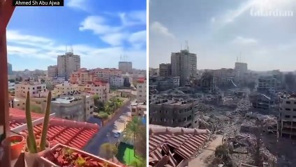 Gaza, antes y despues de la destrucción