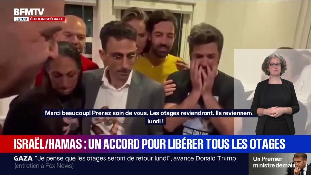 Ils reviennent tous lundi : l'émotion des proches des otages détenus à Gaza après l'annonce de l'accord entre Israël et le Hamas