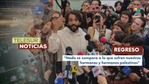 Regresan 6 integrantes de la flotilla Global Sumud a México