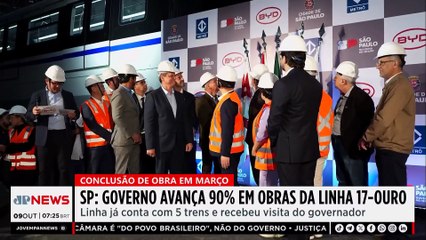 Tarcísio de Freitas visita obras da Linha 17-Ouro