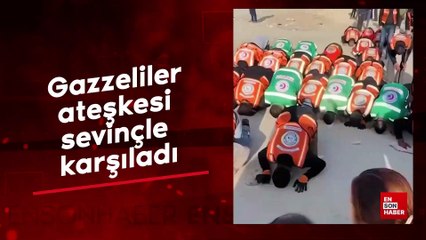Gazzeliler ateşkesi sevinçle karşıladı