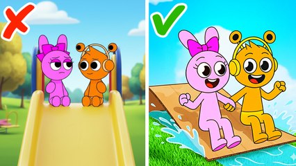 Adopted Sprunki in Real Life!😱🏠✨ ASMR Fun & Wild DIY Cardboard Hacks🤯🎨