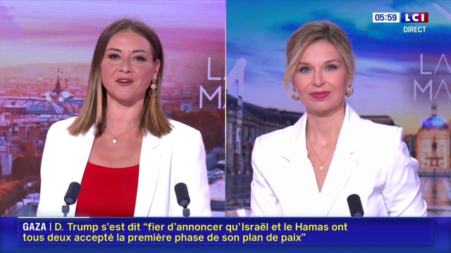 Laurene Barrière - LCI 6h du 09/10/2025 - Accord Israël-Hamas Impulsé par Trump, Ultimatum PM, Hommage à Badinter et Nouveaux Virements Bancaires 🌍🇫🇷💰