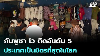กัมพูชา โว ติดอันดับ 5 ประเทศเป็นมิตรที่สุดในโลก | เข้มข่าวค่ำ | 9 ต.ค. 68
