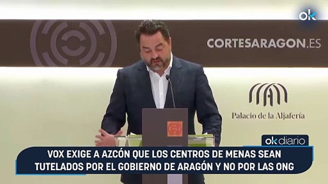 Vox exige a Azcón que los centros de menas sean tutelados por el Gobierno de Aragón y no por las ONG