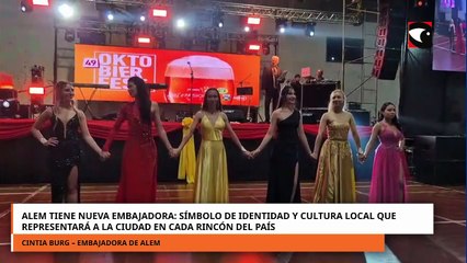 Alem tiene nueva embajadora: símbolo de identidad y cultura local que representará a la ciudad.mp4
