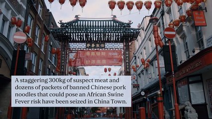 Haul of 'mystery meat' that posed virus risk seized in London's China Town
