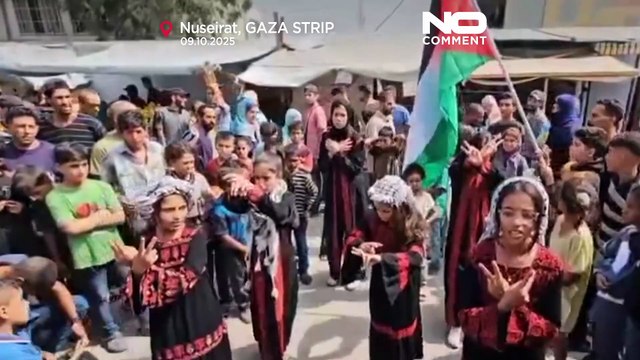 Palestinians celebrate in Gaza as ceasefire agreement takes effect