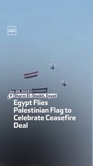 Egypt Flies Palestinian Flag to Celebrate Ceasefire Deal