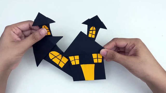How To Make Easy Paper Haunted House For Kids / Halloween Craft Ideas / Paper Craft / KIDS crafts