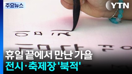 휴일 끝에서 만난 가을...전시·축제장 '북적' / YTN