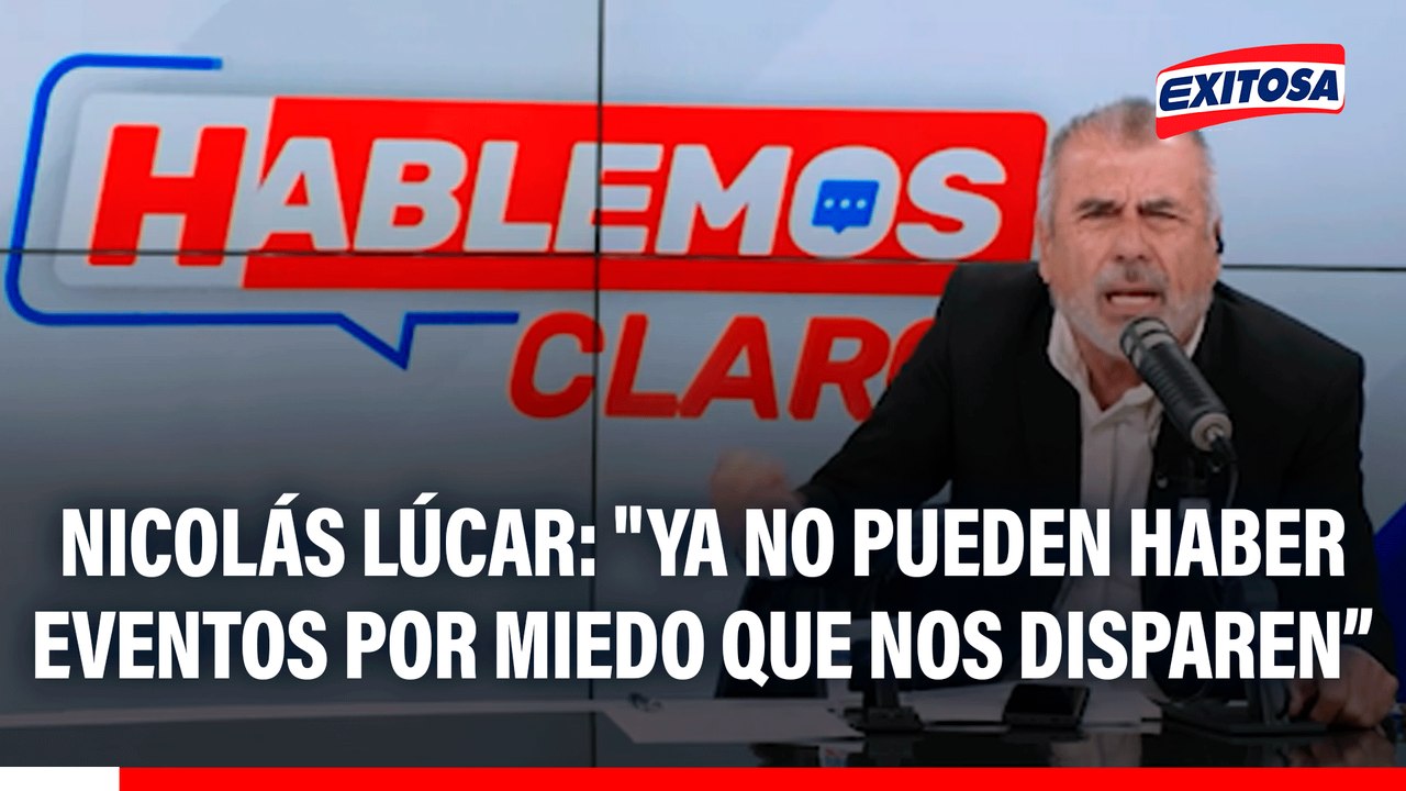 Nicolás Lúcar: "Ya no pueden haber eventos por miedo que nos disparen, ¿Ese es el Perú al que tenemos que resignarnos?"