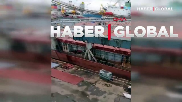 Tuzla Tersaneler Bölgesi'nde gemi yan yattı: 1 işçi öldü