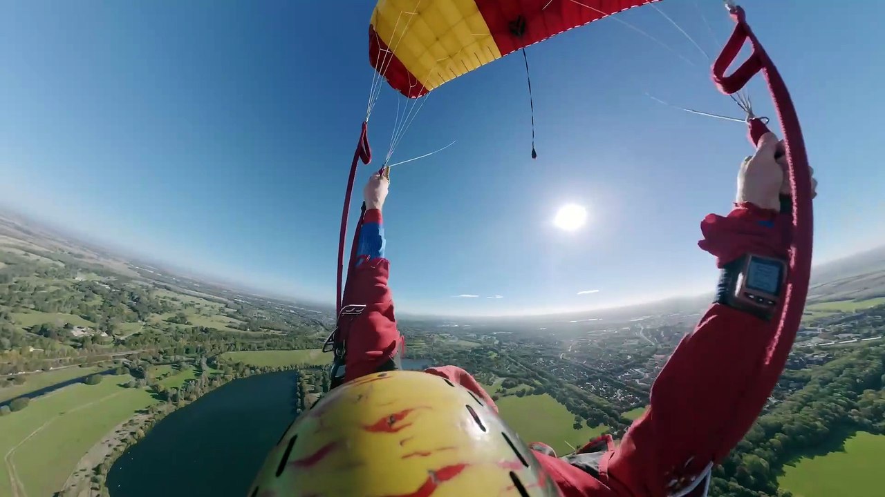 'Water drop' skydive into Peterborough lake