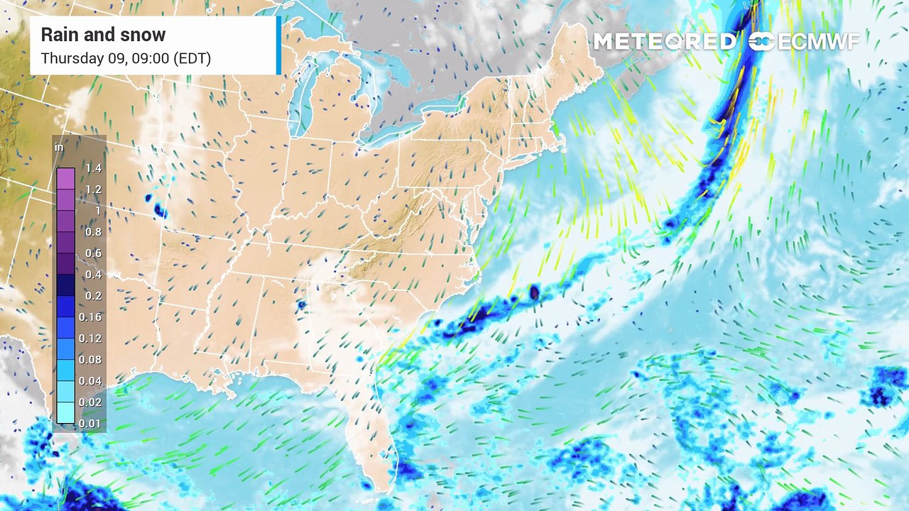 Widespread Rain Sweeps Across the Eastern U.S. With Approaching Cold Front