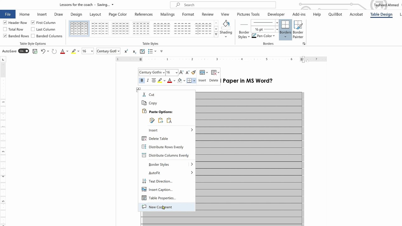 How to Make Lined Paper in MS Word