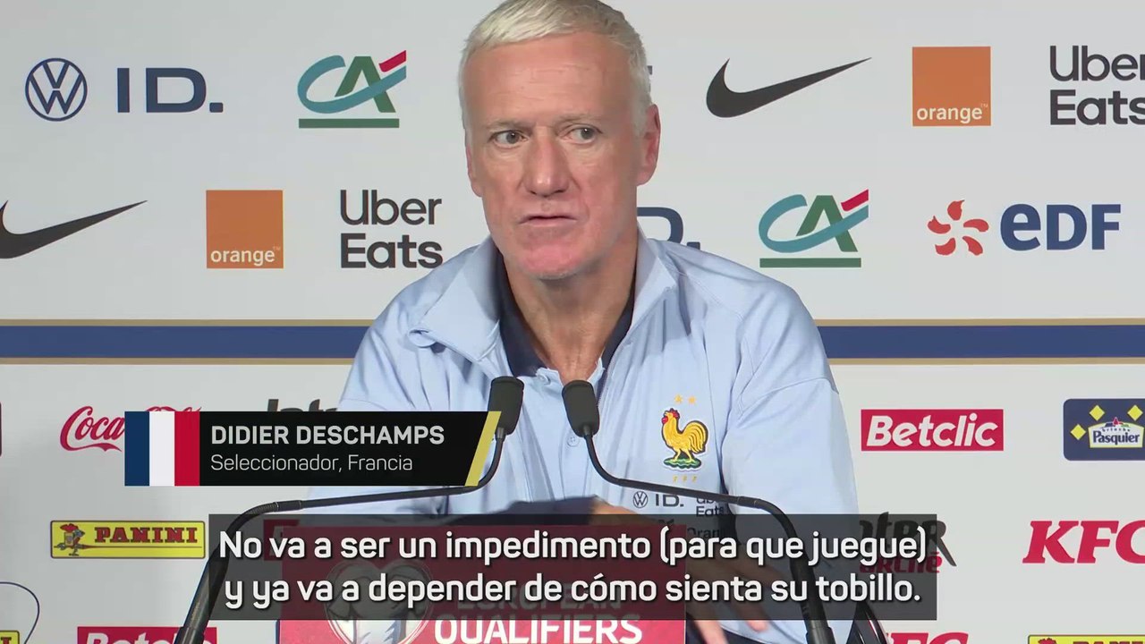 DESCHAMPS habla sobre MBAPPÉ y si tendrá minutos tras su LESIÓN: "Dependerá de su TOBILLO"
