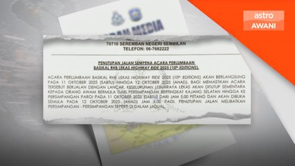 Lebuhraya LEKAS ditutup sementara