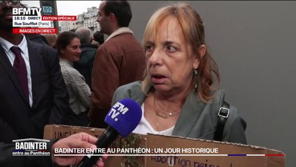 "J'ai été écœurée": devant le Panthéon, l'émotion après la profanation de la tombe de Robert Badinter