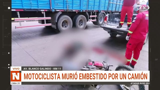 Motociclista muere tras ser embestido por un camión en la avenida Blanco Galindo