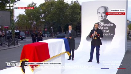Panthéonisation de Robert Badinter: Guillaume Gallienne lit un discours de Victor Hugo sur un morceau de Beethoven