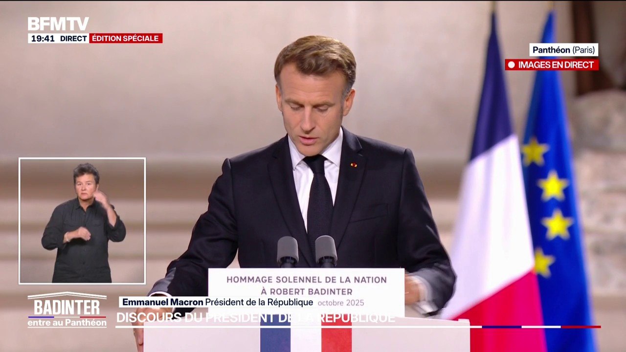 "Une voix singulière et forte": Emmanuel Macron rend hommage à Robert Badinter