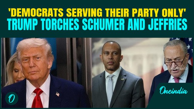 Trump BLASTS Schumer and Jeffries For Holding the Government Hostage; SLAMS Democrats Over Shutdown