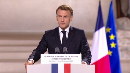 "Défendre l'Etat de droit, c'est défendre chacun dans sa dignité", déclare Emmanuel Macron