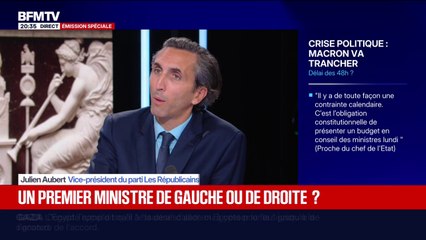 "Nous n'irons pas dans un gouvernement macroniste", martèle Julien Aubert (LR)