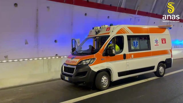 Esercitazione Anas nella galleria Caltanissetta sulla SS640 Strada degli Scrittori