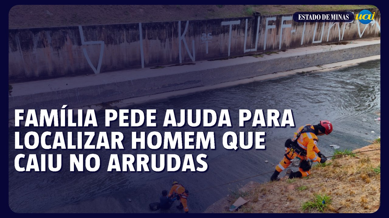Família pede ajuda para localizar homem que caiu no Arrudas