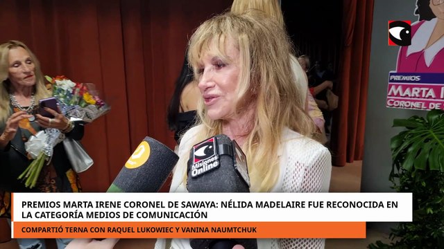 Premios Marta Irene Coronel de Sawaya: Nélida Madelaire fue reconocida en la categoría de Medios