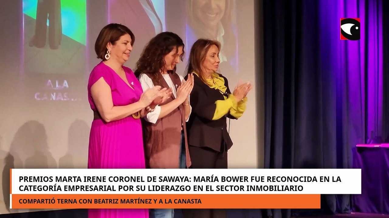 Premios Marta Irene Coronel de Sawaya: María Bower fue reconocida en la categoría Empresarial