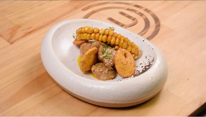 Arepitas de Maíz con Cerdo y Salsa Teriyaki