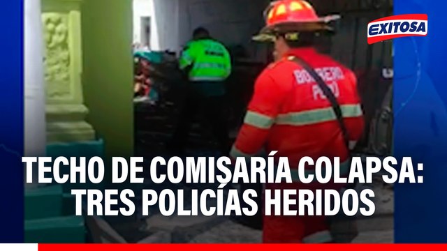Techo de la comisaría de Surquillo colapsa: Tres efectivos policiales resultaron heridos