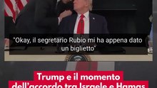 Trump interrompe la riunione alla Casa Bianca: il biglietto di Rubio annuncia l’accordo tra Israele e Hamas “molto vicino”