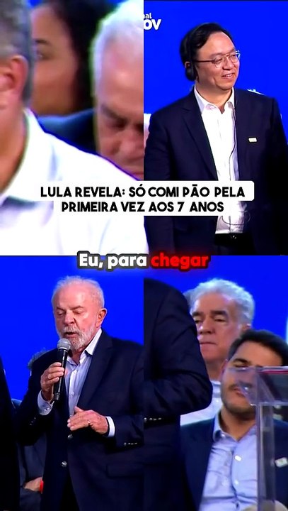 Lula revela: só comi pão pela primeira vez aos 7 anos