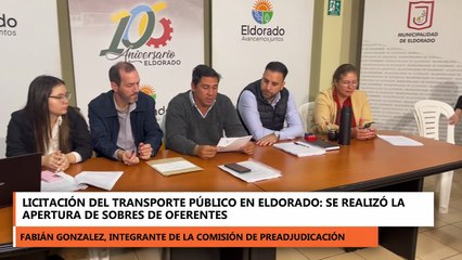 Se realizó la apertura de sobres para la licitación del transporte público en Eldorado