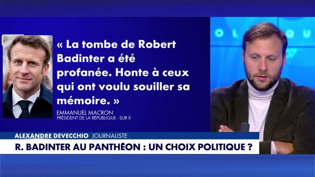 Alexandre Devecchio : «Robert Badinter, est à l'origine d'une forme de laxisme judiciaire»