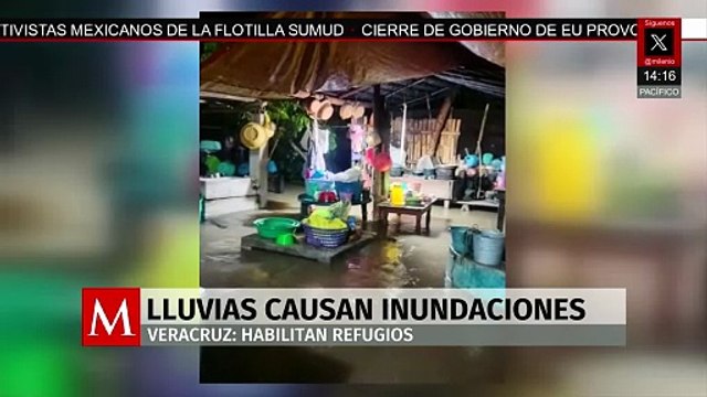 En Veracruz, alistan refugios temporales por desbordamiento de ríos y arroyos