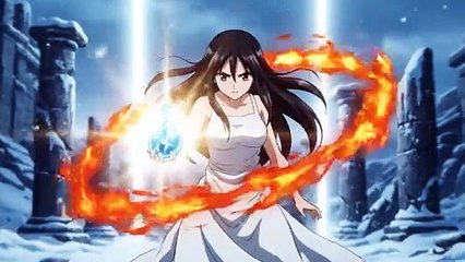 Anime Feminino com Poderes Elementais! Magia de Fogo e Gelo!  #animegirl fogoegelo  #animespopulares