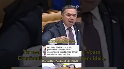 Barroso protagonizou briga história com Gilmar Mendes no STF em 2018 #shorts