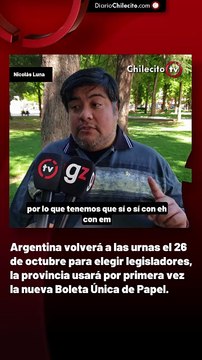 Argentina volverá a las urnas el 26 de octubre para elegir legisladores, la provincia usará por primera vez la nueva Boleta Única de Papel.