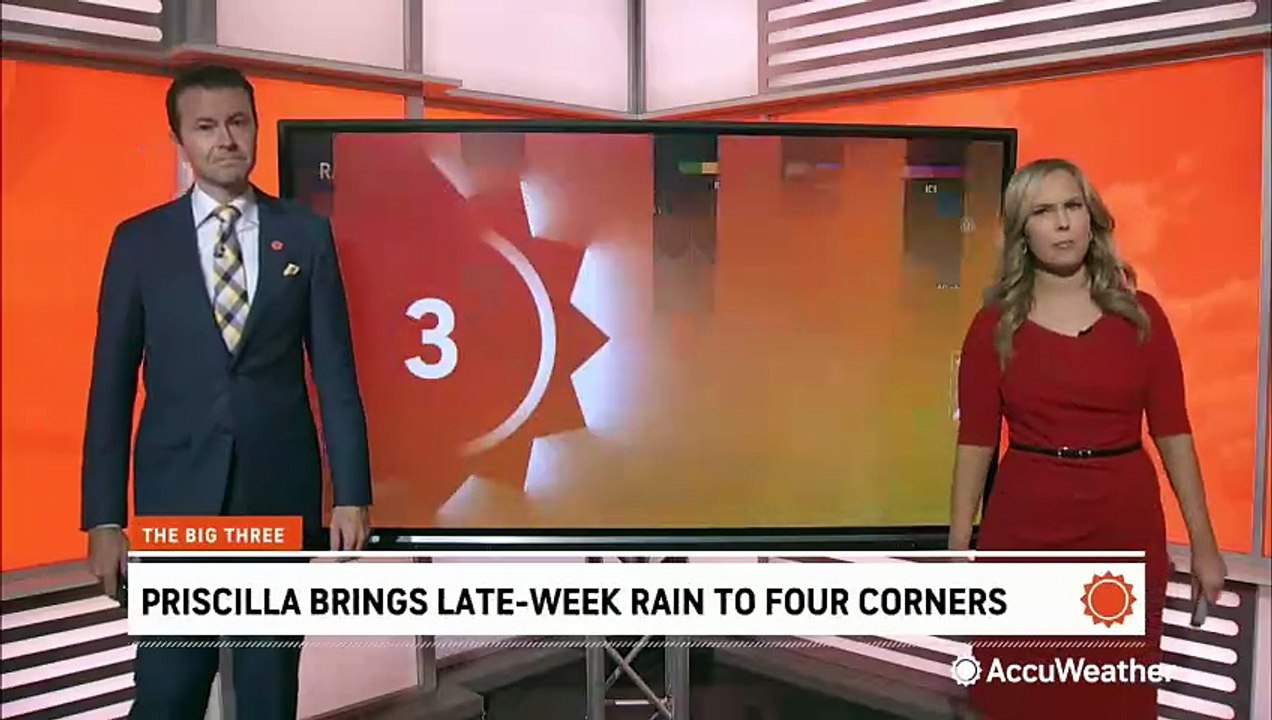 Tropical moisture from Priscilla and Raymond could cause flash flooding in the Southwest