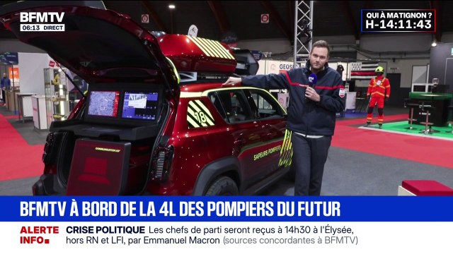 Trajet planifié, drone...BFMTV à bord du véhicule des pompiers du futur