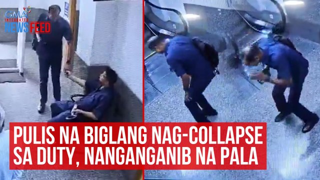 Pulis na biglang nag-collapse sa duty, nanganganib na pala | GMA Integrated Newsfeed