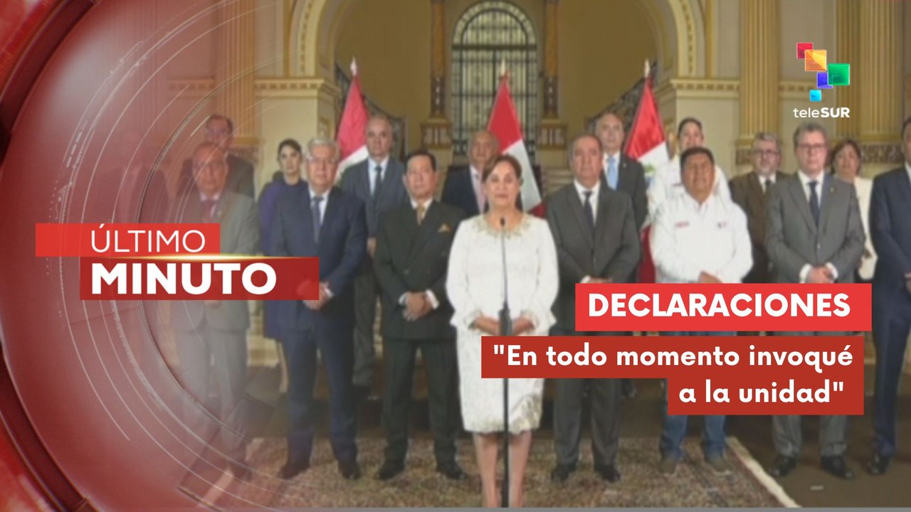 Dina Boluarte ofrece declaraciones tras su vacada de la presidencia